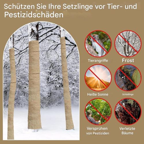 product_image_name-Generic-Generisch Jute Baumschutz fur Baumstamme - Baumstamm Frostschutz Barriere, Kaltegeschutzte Pflanzenabdeckung - Fur Garten Landschaft Hochbeet Gewachshaus Terrasse Hinterhof-7