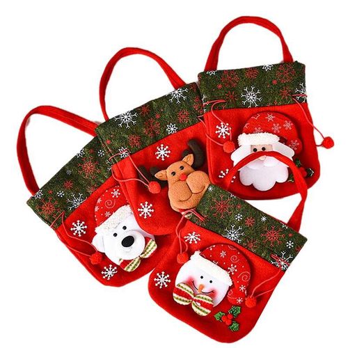 Personalized Merry and Bright Christmas Drawstring Santa Gift Bags  Qualtry