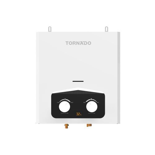 اشتري Tornado Tornado-GH-6SN-W Digital Gas Water Heater Without A Chimney - 6 Litre - White في مصر