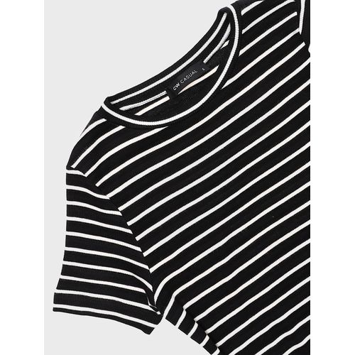 product_image_name-LC Waikiki-Crew Neck Striped Short Sleeve Women's Dress-2