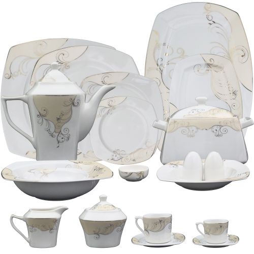 Buy Fathi Mahmoud Dinnerware Sets - Daimond Collection - Gold Star Edition- 129 PcsFathi Mahmoud fine Egyptian tablewareFeatures:Porcelain tableware set:Specification: in Egypt