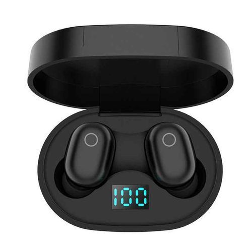 F2 True Wireless Bluetooth Earphones With Charging Case - Black