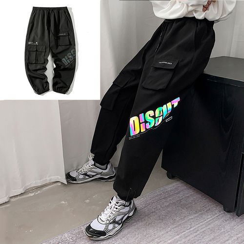 Reflective Cargo Pants | OFF-WRLD Techwear L / Black