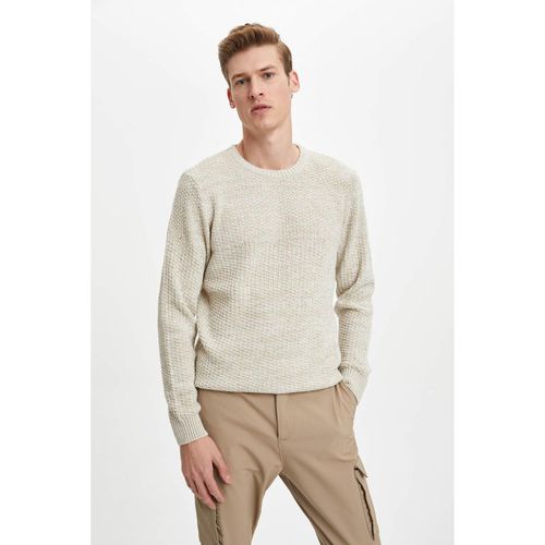 product_image_name-Defacto-Tricot Pullover - Beige Melange-1