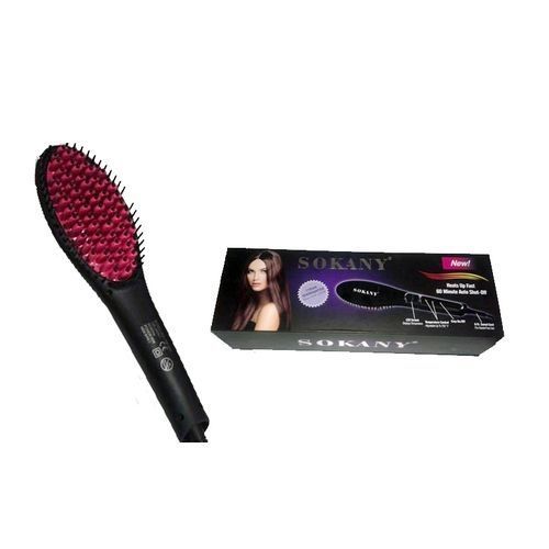 Buy Sokany HS-053 Ceramic Hair Straightening Brush - Black in Egypt