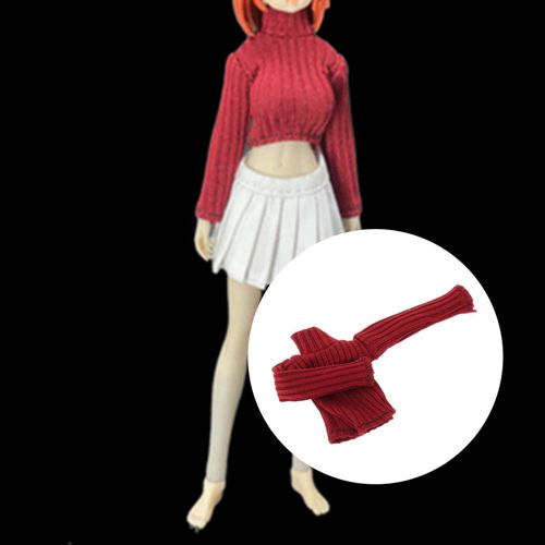 Generic 1/12 Female Figure Doll Clothes Uniform For 6'' Action Red Sweater  @ Best Price Online