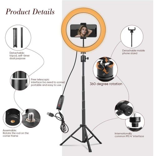 product_image_name-Generic-حامل ثلاثي قابل للحمل بارتفاع 2.10 متر مع حامل موبايل، حامل ضوء فلاش بارتفاع 26 سم، حامل ضوء استوديو قابل للطي (أسود)-2