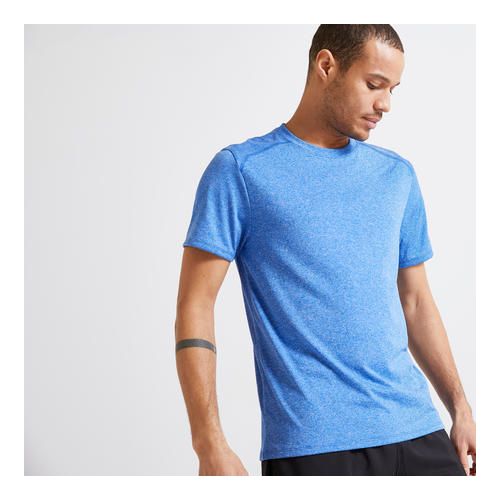 Buy Decathlon Men's Breathable Crew Neck Essential Fitness T-Shirt - Blue in Egypt