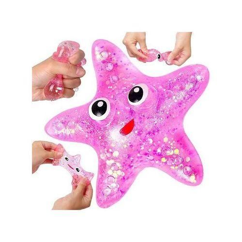 product_image_name-Generic-Stress Balls Squishy Toys for Adults Kids, Squishy Starfish Sugar Ball Sensory Toys, Squeeze Squishy Ball Fidget Toys for Anxiety Relief, Slow Rise Squishy Starfish Toy for Boys Girls (Pink)-1