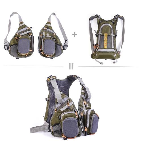 Mesh Fly Fishing Vest Backpack Breathable Outdoor Fishing Vest