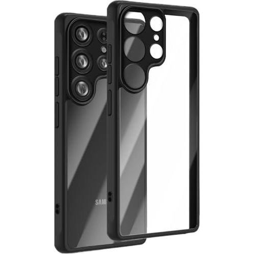 product_image_name-Generic-جراب تين تك الشفاف المقاوم للصدمات والاصفرار، متوافق مع هاتف سامسونج جالاكسي S24، تصميم نحيف للغاية، حماية كاملة بزاوية 360 درجة مع جراب للكاميرا (أسود)-1