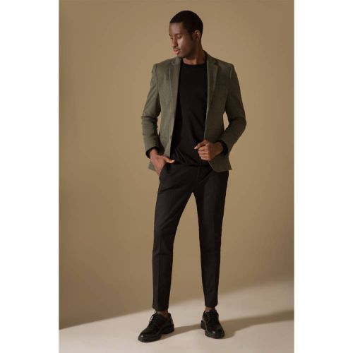 product_image_name-Defacto-Man Mono Neck Slim Fit Blazer - Khaki-4