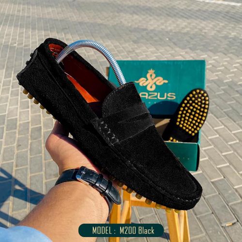 Buy Natural Leather Casual Leazus Shoes - Black in Egypt