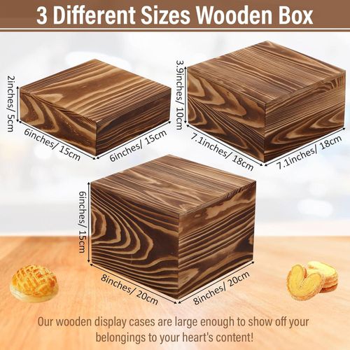 product_image_name-Generic-3 قطع من حامل الكيك الخشبي البني العتيق من باريدات، حوامل عرض خشبية ريفية لعرض الحفلات، صندوق عرض مربع قابل للتكديس للحلوى والمقبلات والخطوبة وحفلات الزفاف-2