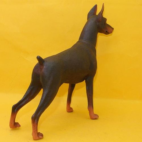 Realistic Doberman Model Toy Decoration