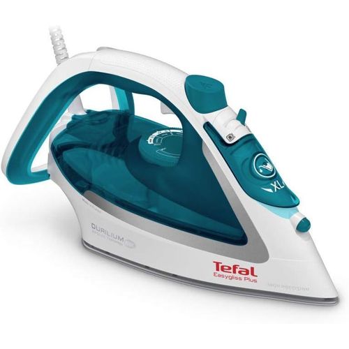 product_image_name-Tefal- Easygliss Steam Iron, 2500 Watt, FV5718 - Turquoise White-1