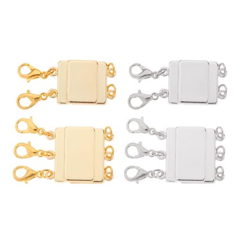 Generic Necklace Layering Clasp Magnetic Multiple Necklaces Gold Silver  4pcs @ Best Price Online