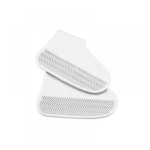 Buy Waterproof Shoe Covers Protectors Silicone Rain Covers (Size M, White) in Egypt