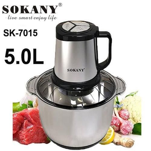 product_image_name-Sokany-كبة و مفرمه لحوم و خضروات سوكاني 5 لتر 3 سرعات ستانليس ستيل ماتور نحاس للاستخدام الشاق-1