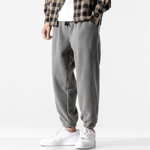 Fashion (gray Sweatpants)New Loose Jogging Pants Men New Fashion Fleece  Autumn Winter Warm Sweatpants Male Outdoor Straight Trousers Pantalon  Hommes OM @ Best Price Online