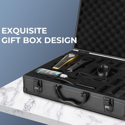 product_image_name-VGR-ماكينة حلاقة في جي ار لاسلكية احترافية 015 للرجال - محرك فيكتور 9000 دورة في الدقيقة، شفرة دي ال سي، ماكينة قص الشعر مع حافظة معدنية، 1 غطاء معياري أسود، شنطة سفر.-6