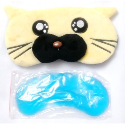 اشتري 3D Cute Cat Sleeping Gel Mask - Yellow في مصر