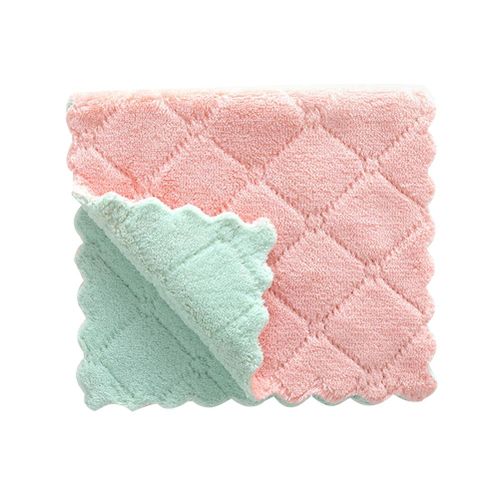 Buy Water Absorbent Washing Dish Plate Cloth Towel-Green Pink in Egypt