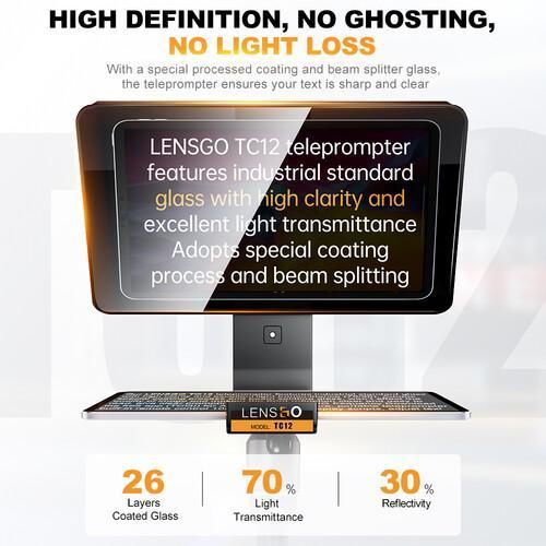 product_image_name-Lensgo-TC12 Teleprompter for Select Cameras and iPads-5