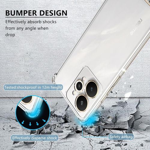 product_image_name-Generic-جراب حماية جوريلا مضاد للصدمات مصنوع من البولي يوريثين الحراري والسيليكون ومزود بزوايا ممتصة للصدمات وواقي للكاميرا لموبايل ريلمي 15 برو شبكة الجيل الخامس 5G - شفاف-3