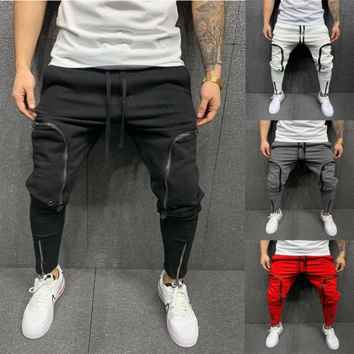 Mens Joggers Casual Pants Fitness Men Sportswear Tracksuit Bottoms