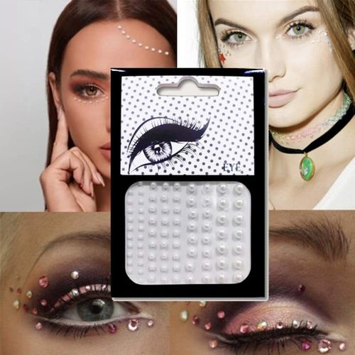Set of 4 Face Jewels Rhinestone Rave Festival Face Jewels Face Gems Festival Crystals Face Stickers Eyes Face Body Temporary Tattoos by Crystal
