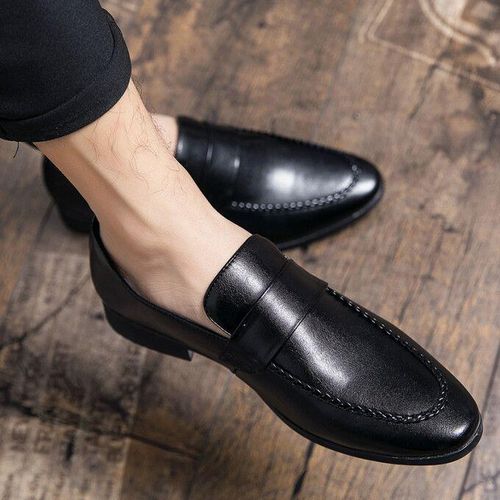 Leisure Shoes Loafers Men Lether Shoes Mens Black Dress Leather