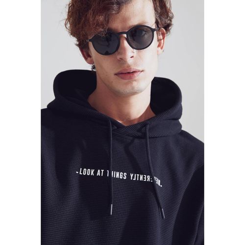 product_image_name-Defacto-Man Hooded Boxy Fit Sweat Shirt - Black-2