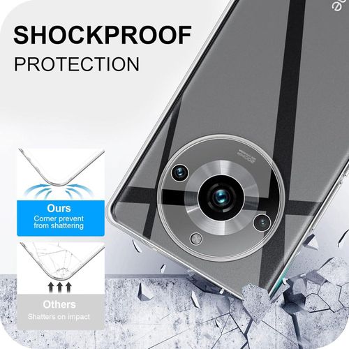 product_image_name-Generic- جراب متوافق مع موبايل ريلمي 11 برو مضاد للاصفرار ورفيع ومرن السيليكون الناعم والبولي يوريثين المقاوم للحرارة ومضاد للخدش والصدمات - شفاف مصد -3