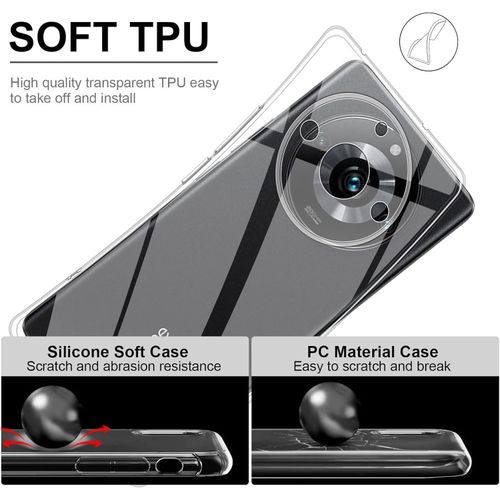 product_image_name-Generic- جراب متوافق مع موبايل ريلمي 11 برو مضاد للاصفرار ورفيع ومرن السيليكون الناعم والبولي يوريثين المقاوم للحرارة ومضاد للخدش والصدمات - شفاف مصد -5