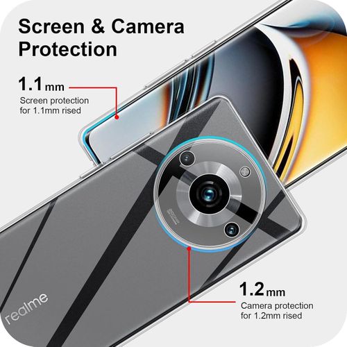 product_image_name-Generic- جراب متوافق مع موبايل ريلمي 11 برو مضاد للاصفرار ورفيع ومرن السيليكون الناعم والبولي يوريثين المقاوم للحرارة ومضاد للخدش والصدمات - شفاف مصد -6