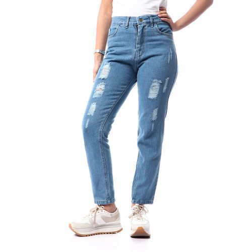 light blue ripped jeans womens