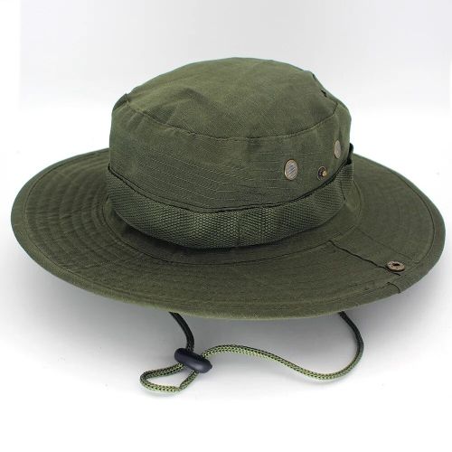 Fashion （Black）Panama Bucket Hat Outdoor Men Summer Fishing