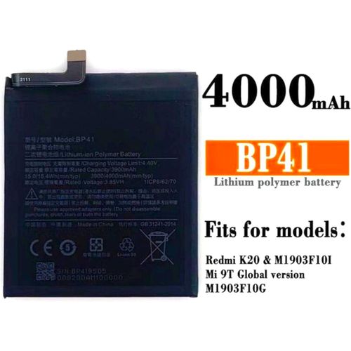 product_image_name-Generic-بطارية ليثيوم ايون بوليمر بديلة جديدة وقابلة لإعادة الشحن BP41 BP40 متوافقة مع شاومي ريدمي K20 برو مي 9T برو Mi9T ريدمي K20 برو-2