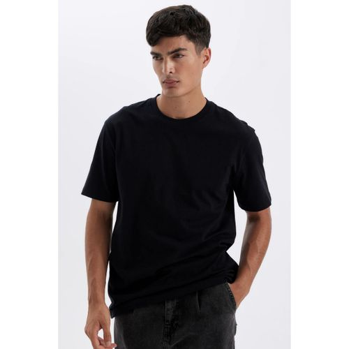 product_image_name-Defacto-Man Crew Neck New Regular Fit Short Sleeve T-Shirt - Black-2