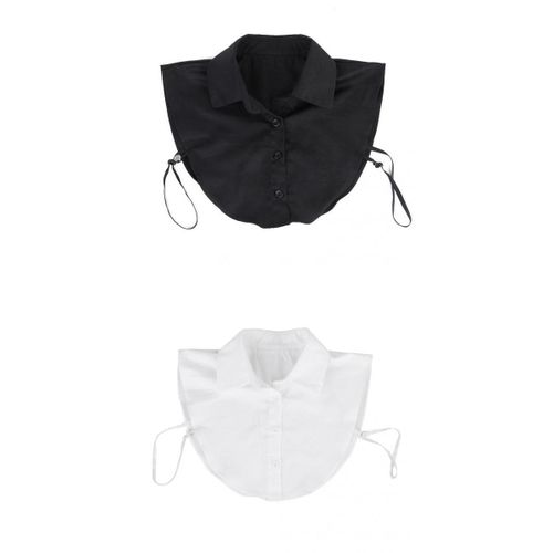 Generic 2/set Women's Detachable Collar Button Up Half Shirt ...