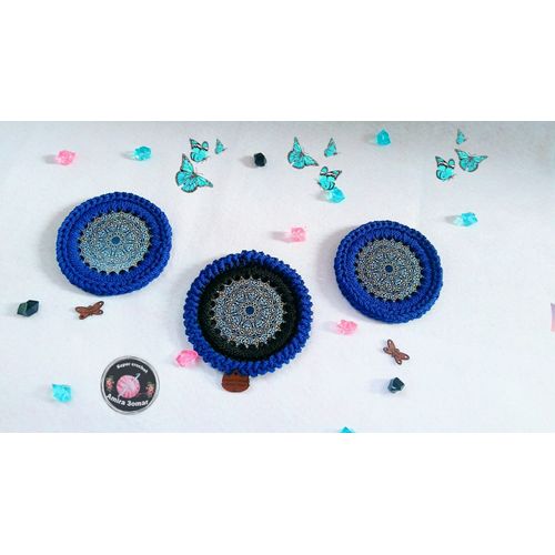 product_image_name-Generic-Crochet Coaster Set - 3 Pcs - 13 Cm-1