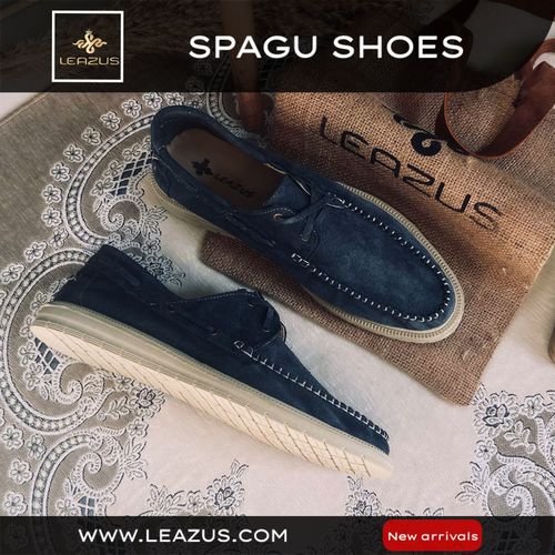 Buy Natural Leather Casual Leazus Shoes - Gray in Egypt