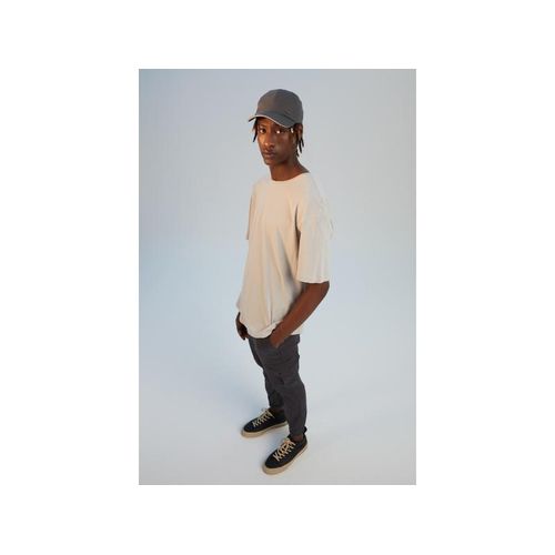 product_image_name-Defacto-Man Crew Neck Oversize Fit Short Sleeve T-Shirt - Stone-3