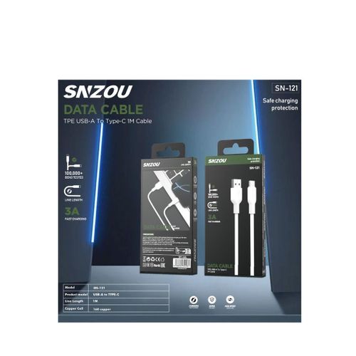 product_image_name-Generic-Snzou ProSync 3A USB-A to Type-C Cable SN-121-2