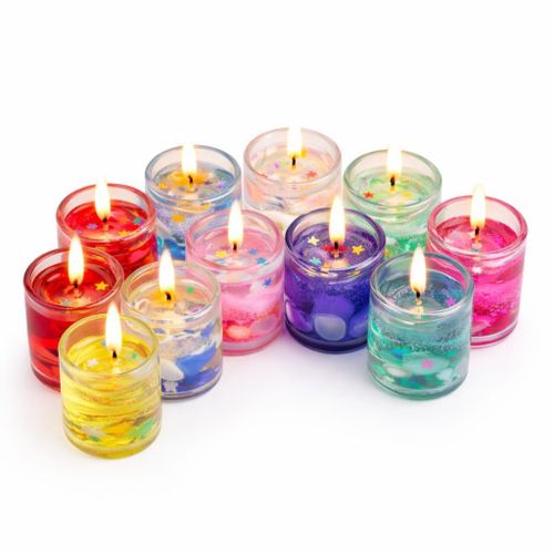 product_image_name-Generic-مجموعة شموع جل ملونة – 12 قطعة بأكواب زجاج شفافة مع نجوم ديكورية-1