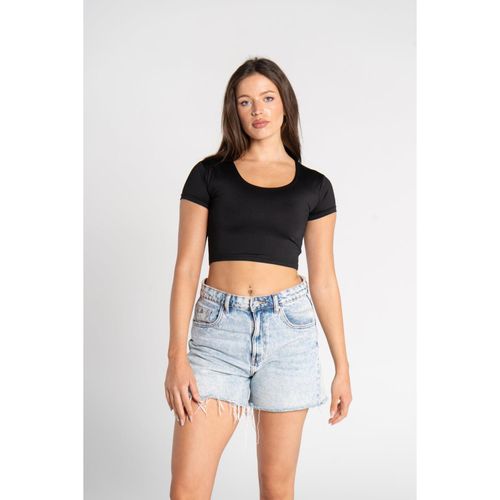 OUTDATED Cropped Wide Neck - Black