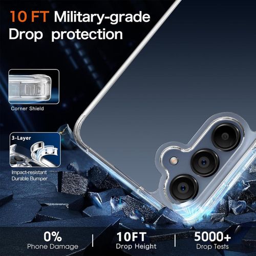 product_image_name-Generic-غطاء حماية لهاتف Samsung A16 5G المحمول، ظهر من البولي كربونات الصلب، مقاوم للاصفرار، مقاوم للصدمات-4