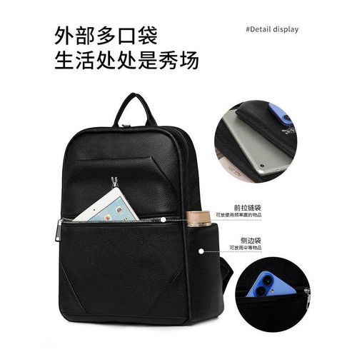 product_image_name-Generic-شنطة ظهر جلد أنيقة تسع لابتوب 12 بوصة – متعددة الاستخدامات-2