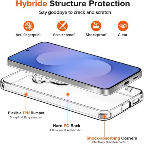 product_image_name-Generic-جراب حماية شفاف سامسونج جالاكسي S25 FE 5G من جو شوبينج – سيليكون TPU مرن نحيف مقاوم للصدمات والخدوش بحماية كاملة وزوايا مضادة للصدمات-3